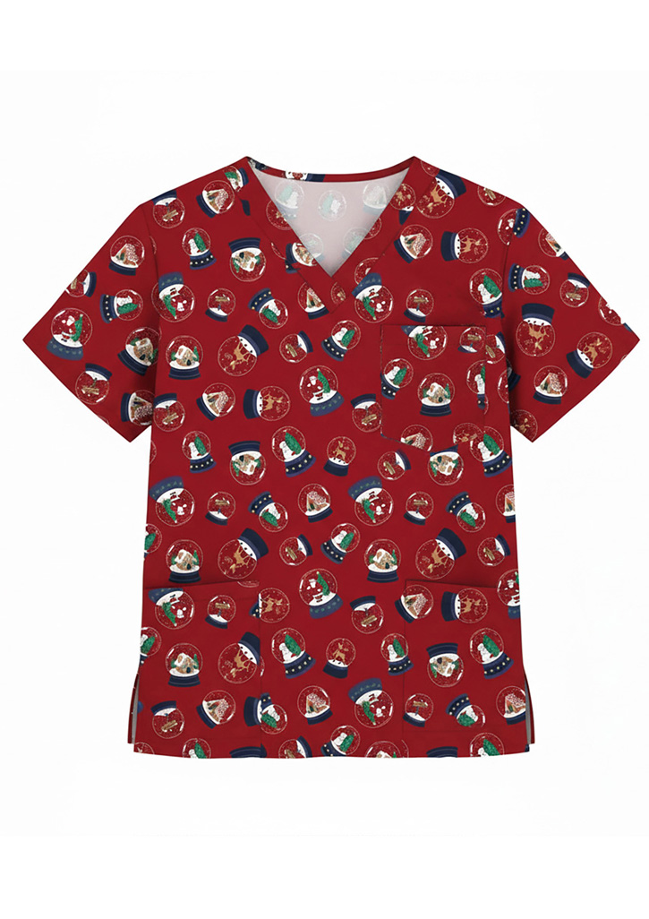 Unisex Christmas Scrub Top - Image 3