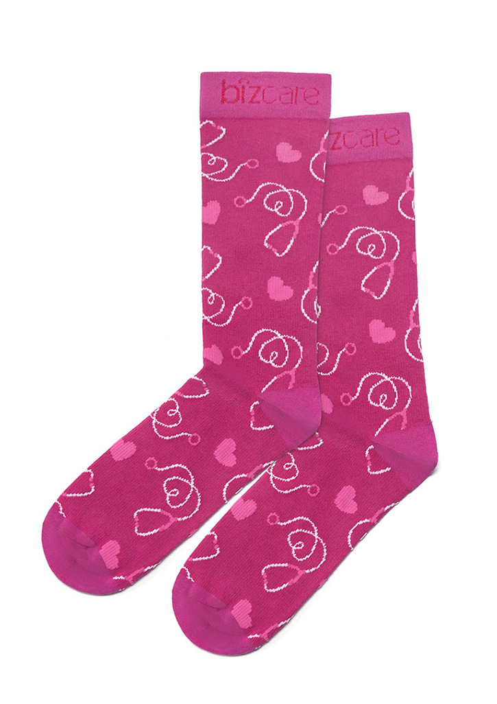 Unisex Pink Happy Feet Comfort Socks - Image 8