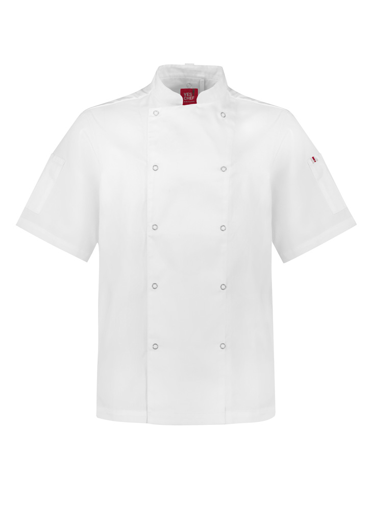 Mens Zest Short Sleeve Chef Jacket - Image 7