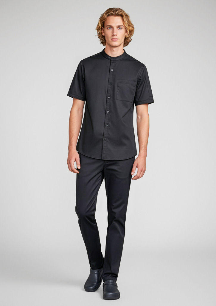 Mens Salsa Short Sleeve Chef Shirt - Image 7