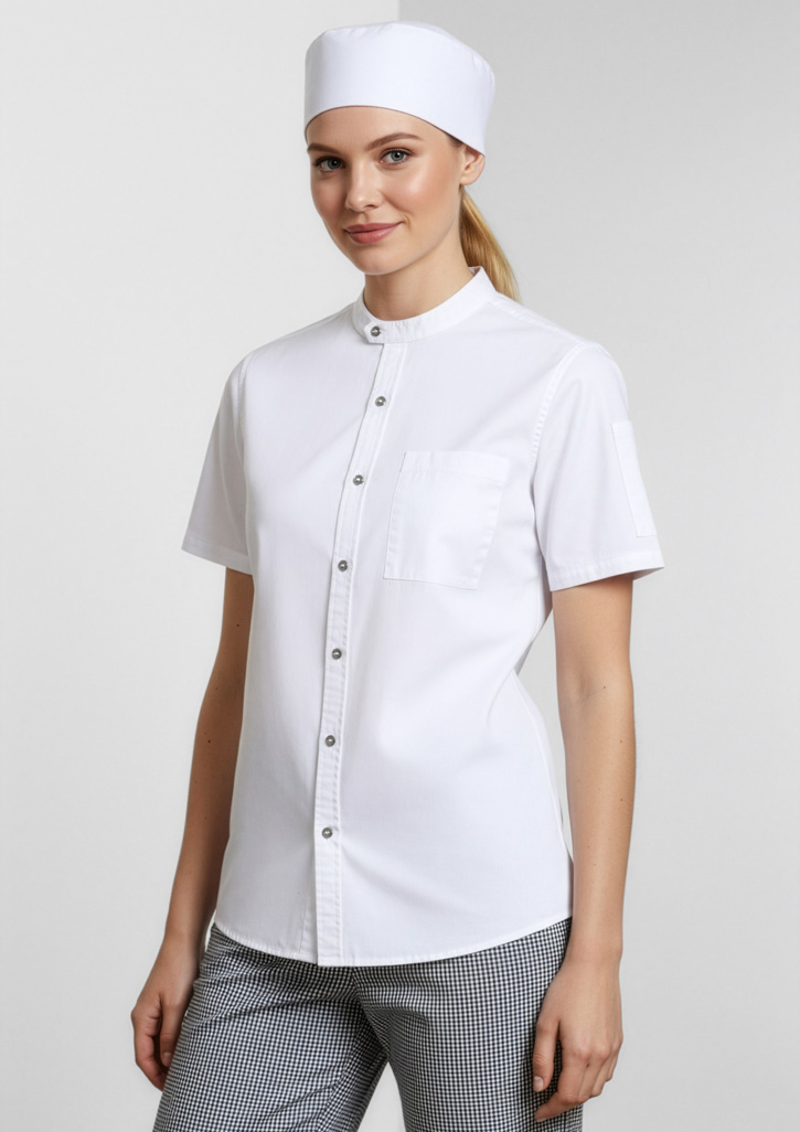 Mens Salsa Short Sleeve Chef Shirt - Image 10