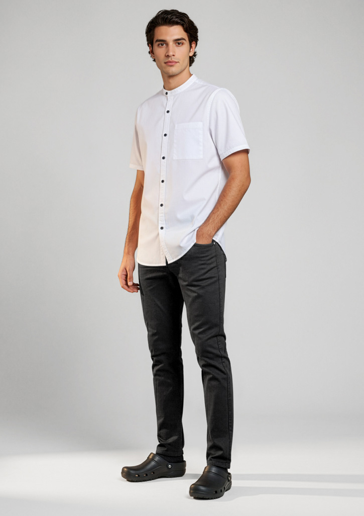 Mens Salsa Short Sleeve Chef Shirt - Image 12