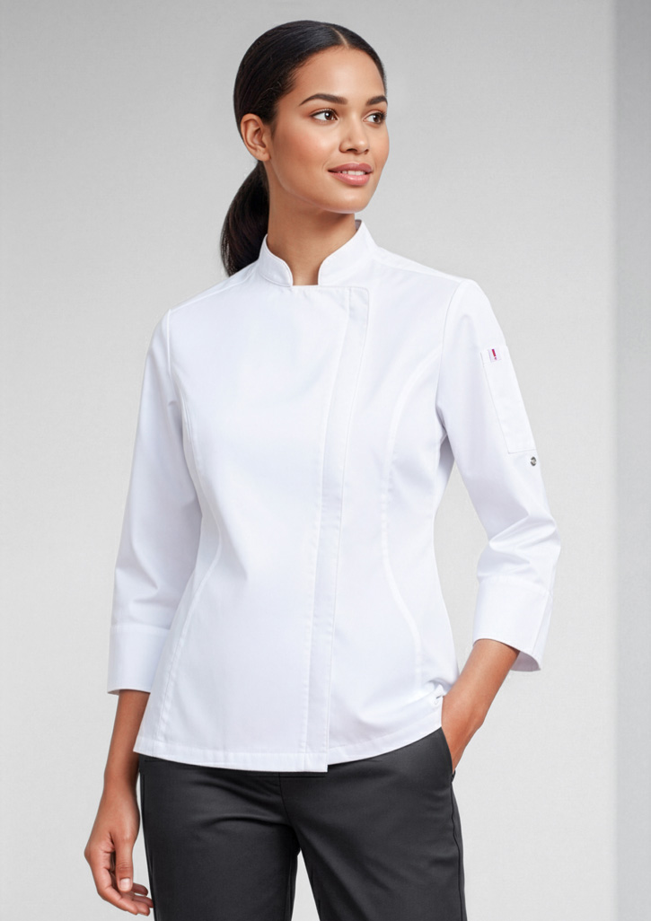 Womens Alfresco Long Sleeve Chef Jacket - Image 4
