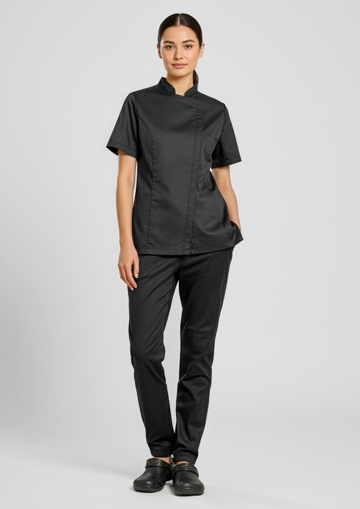 Womens Alfresco Short Sleeve Chef Jacket - Image 3