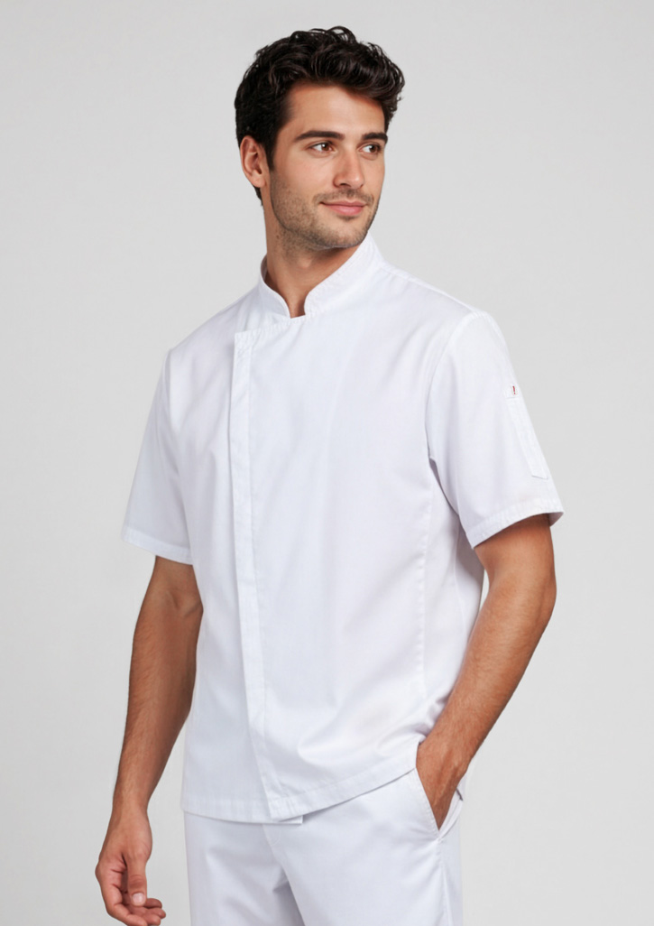 Mens Alfresco Short Sleeve Chef Jacket - Image 4