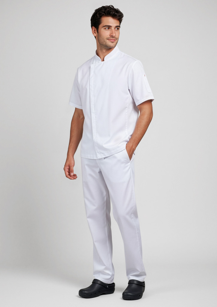 Mens Alfresco Short Sleeve Chef Jacket - Image 5