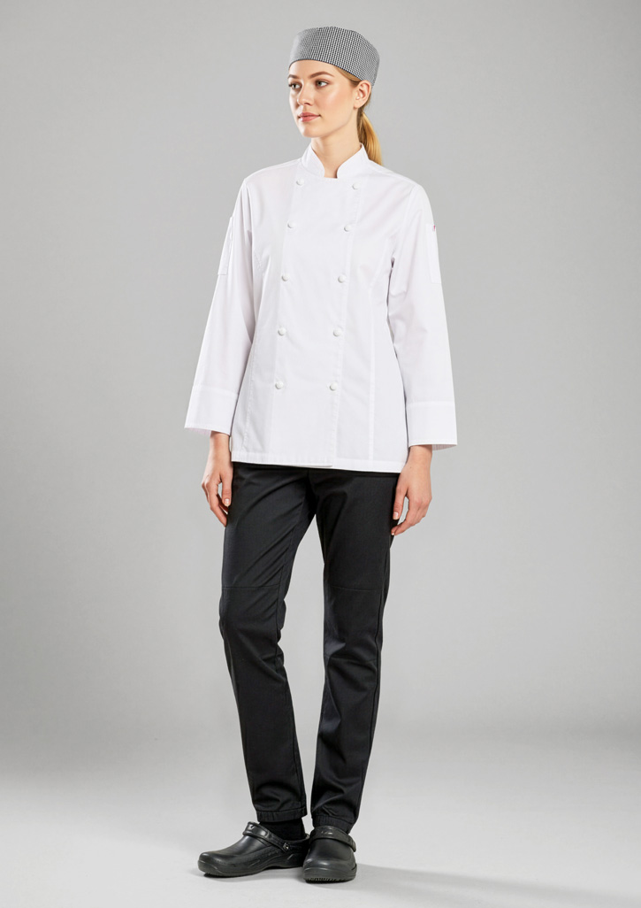 Womens Gusto Long Sleeve Chef Jacket - Image 3