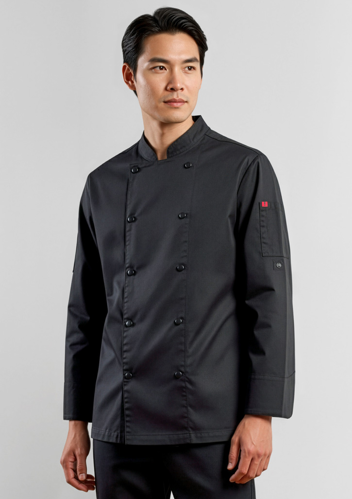 Mens Gusto Long Sleeve Chef Jacket - Image 5