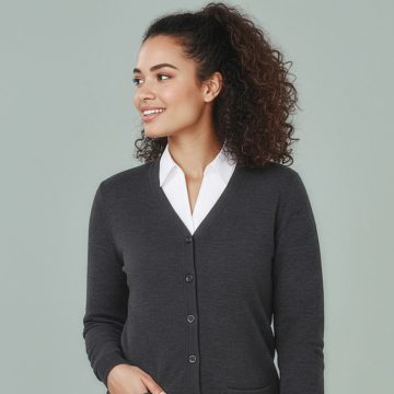 Womens Button Front Knit Cardigan