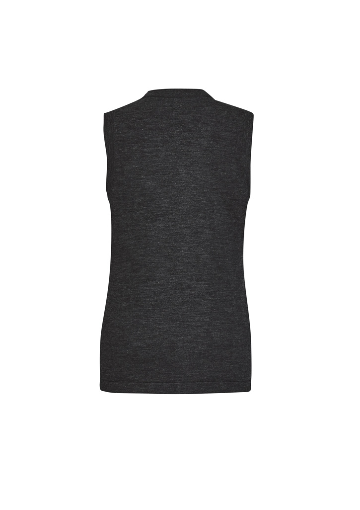 Womens Button Front Knit Vest - Image 3
