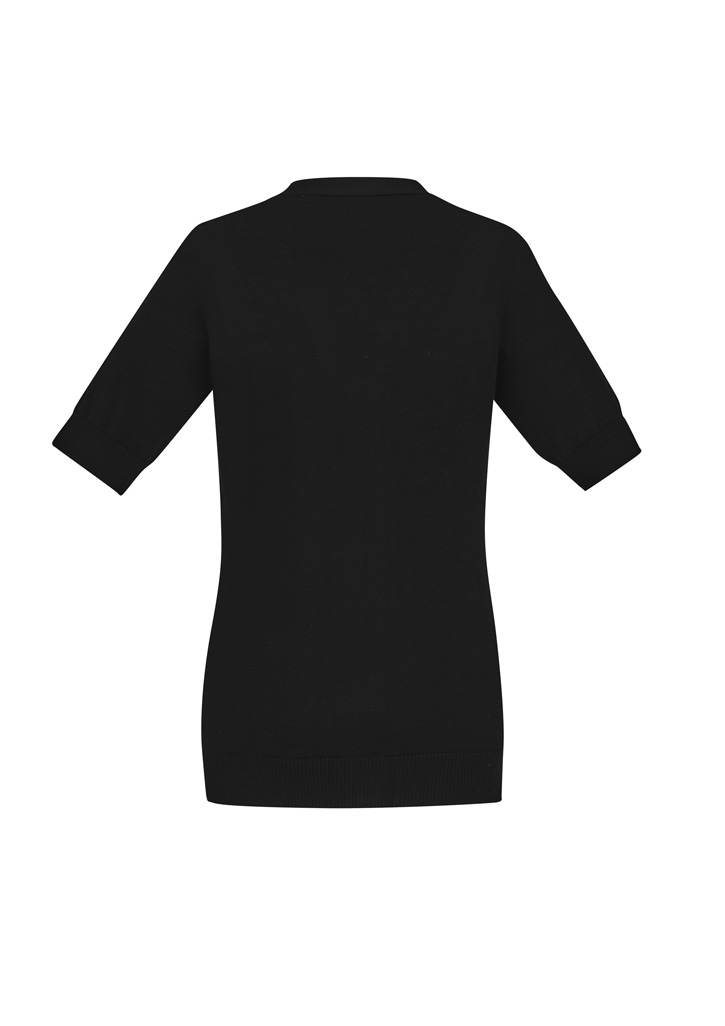 Womens Zip Front Short Sleeve Knit Cardigan - Image 4