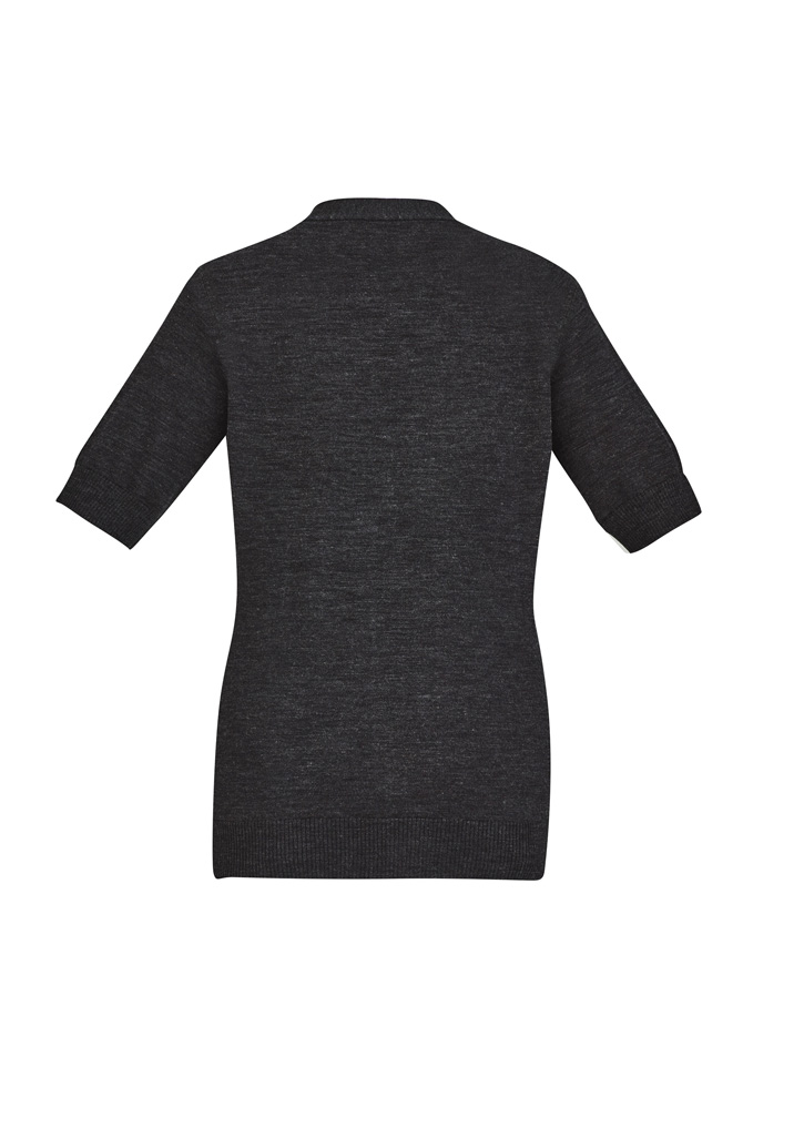 Womens Zip Front Short Sleeve Knit Cardigan - Image 6