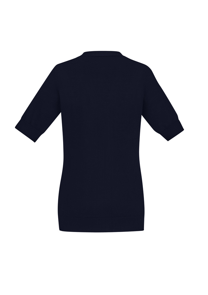 Womens Zip Front Short Sleeve Knit Cardigan - Image 9
