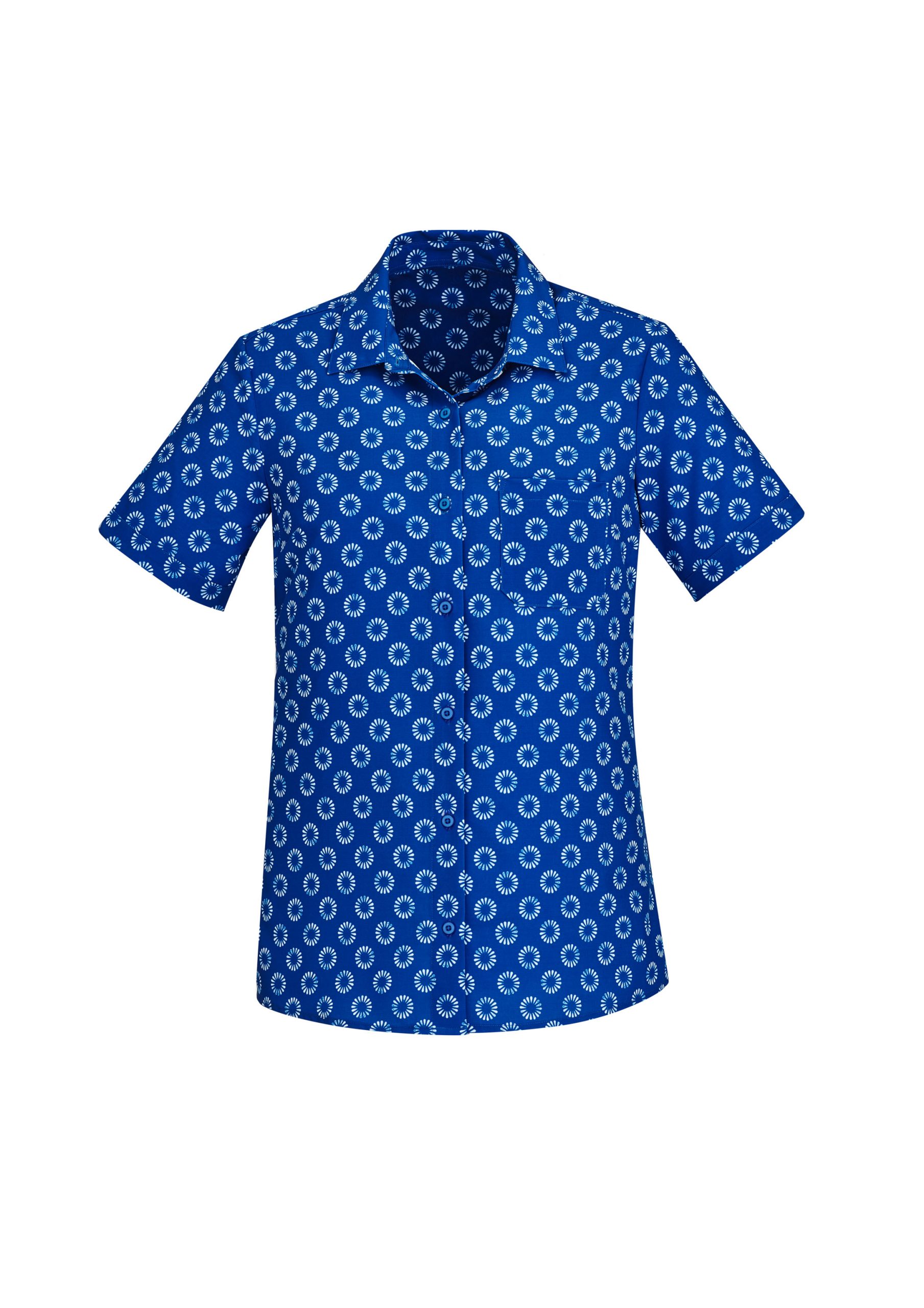 Womens Florence Daisy Print Short Sleeve Shirt - Image 2