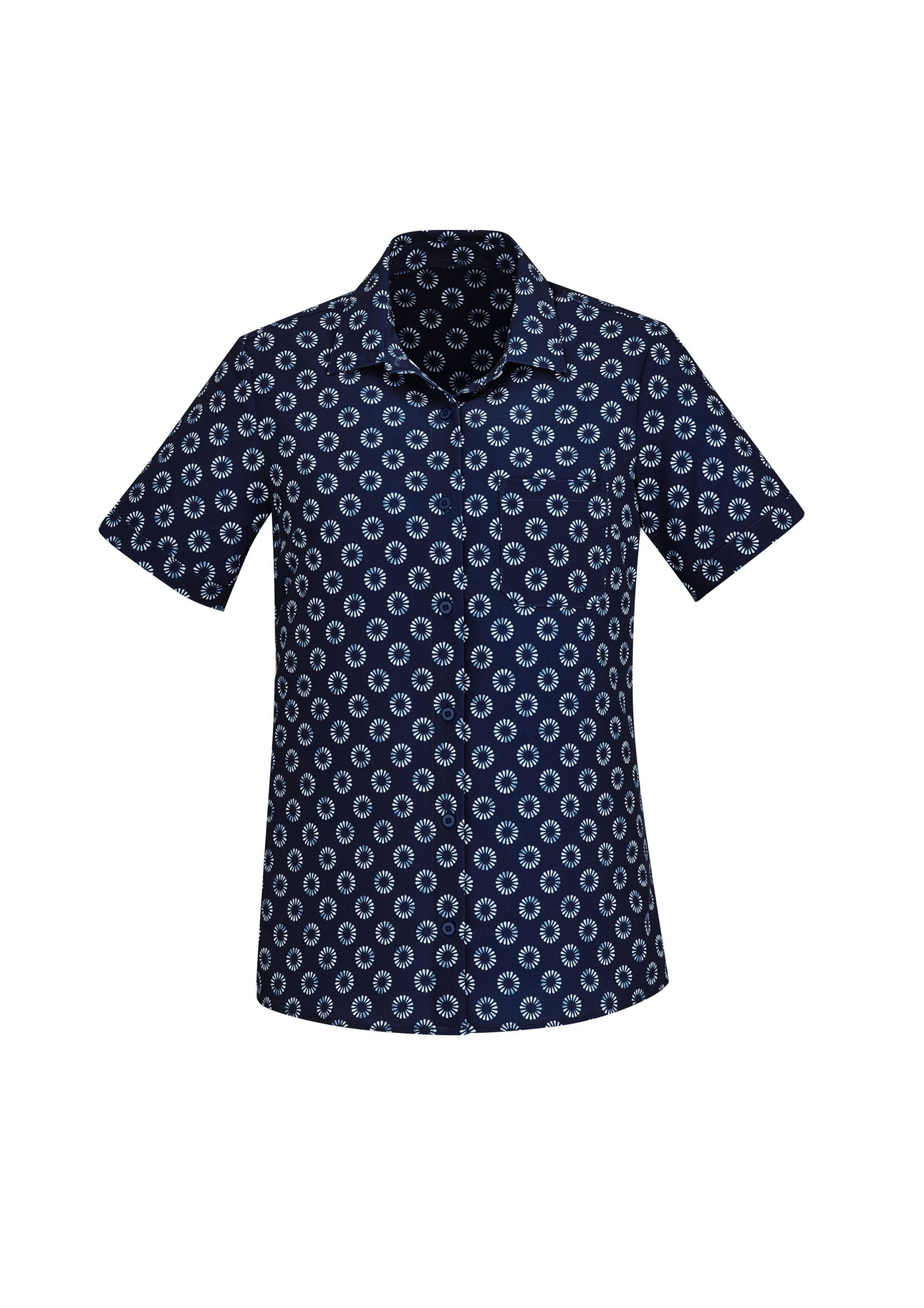 Womens Florence Daisy Print Short Sleeve Shirt - Image 9