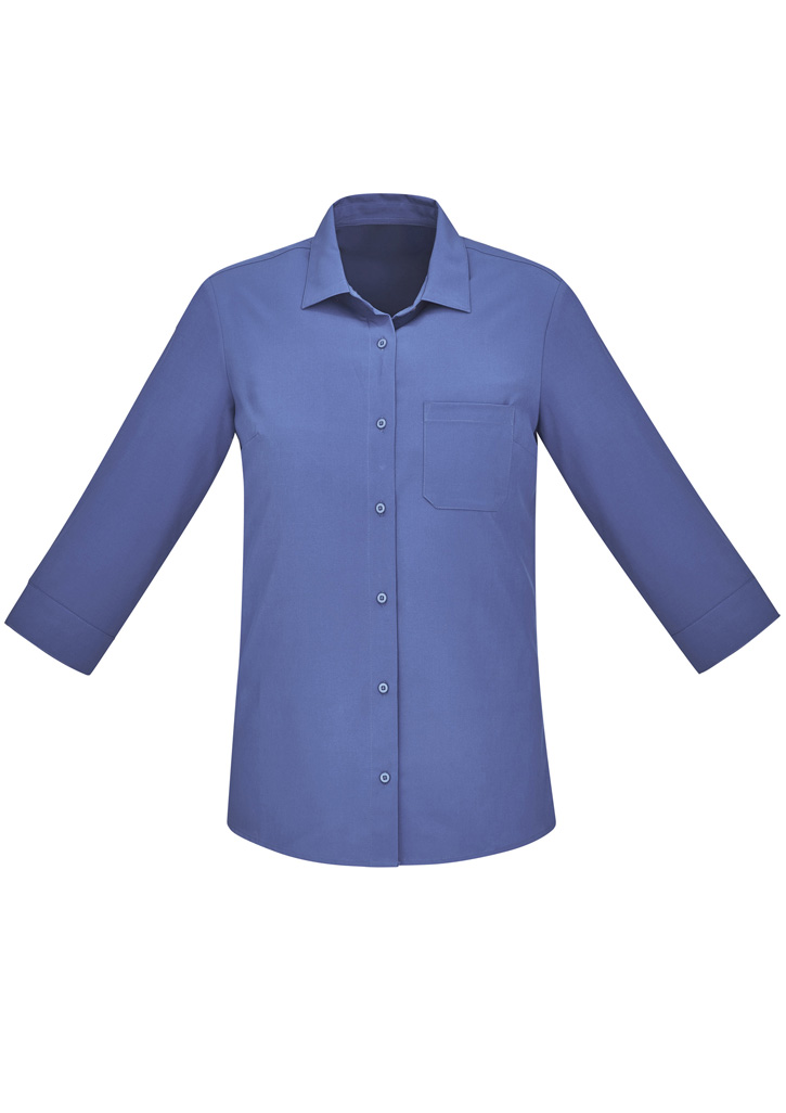 Womens Florence Plain 3/4 Sleeve Shirt - Image 2