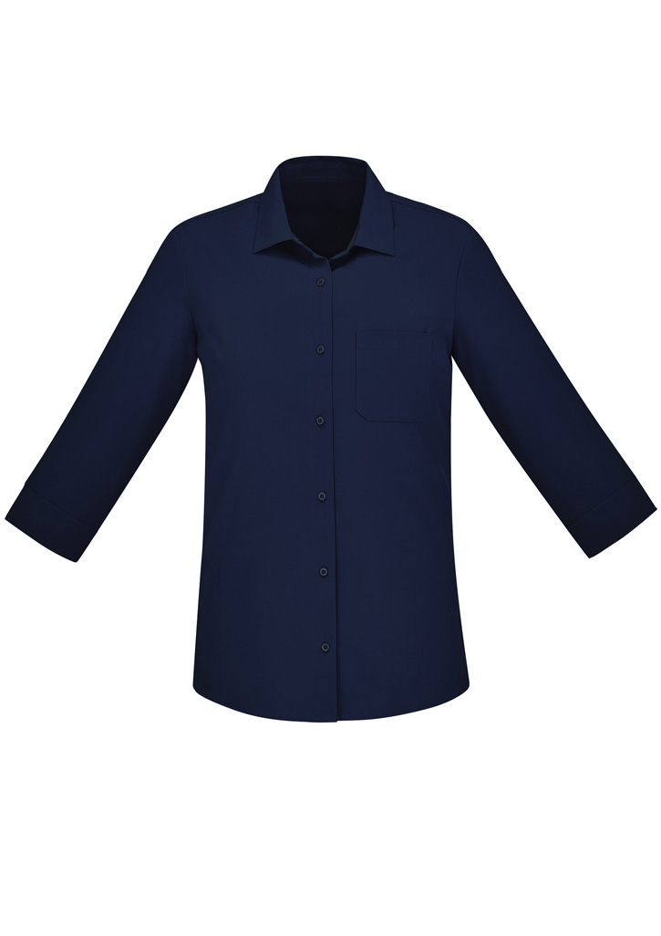 Womens Florence Plain 3/4 Sleeve Shirt - Image 8