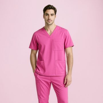Unisex Pink Scrub Pant
