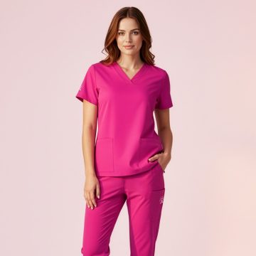 Womens Pink Jogger Scrub Pant