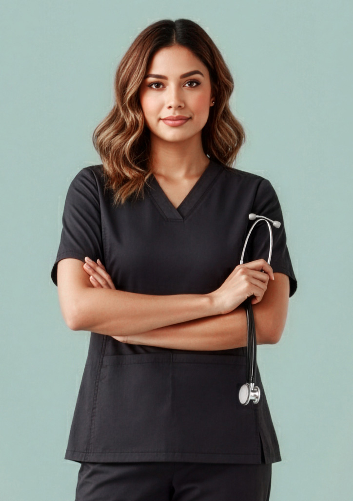 Womens Riley Stretch Scrub Top - Image 17