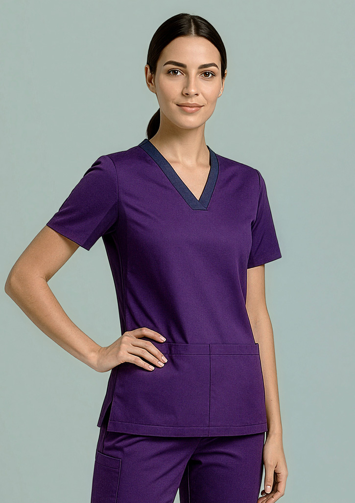 Womens Riley Stretch Scrub Top - Image 13