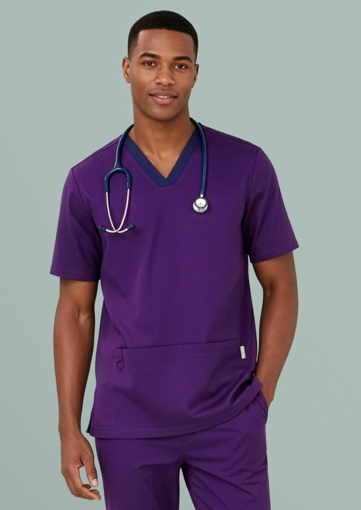 Mens Riley Stretch Scrub Top - Image 13