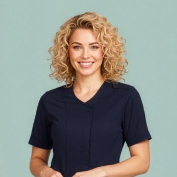 Womens Parks Zip Front Crossover Scrub Top
