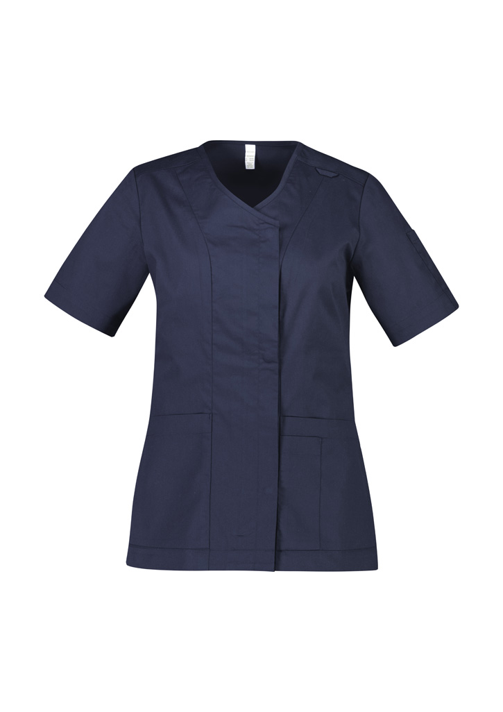 Womens Parks Zip Front Crossover Scrub Top - Image 7