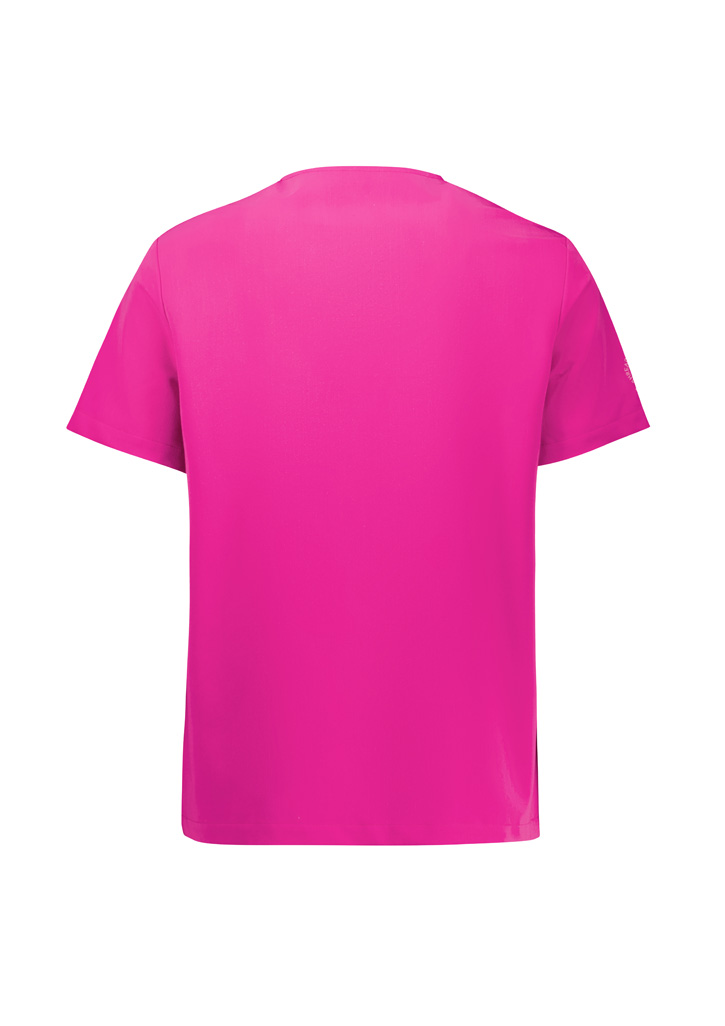 Womens Pink V-Neck Scrub Top - Image 6