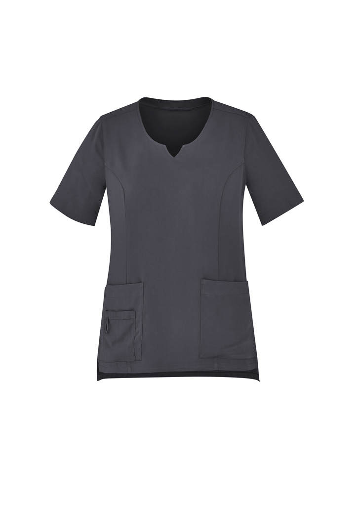 Womens Avery Round Neck Scrub Top - Image 4