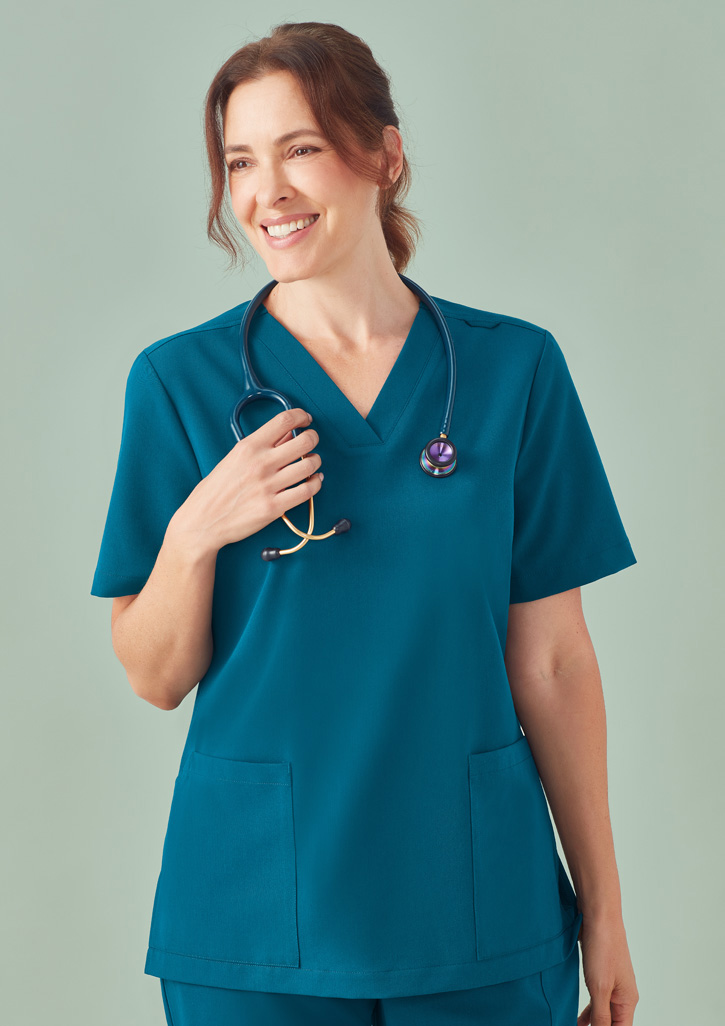 Womens Pulse V-Neck Scrub Top - Image 11