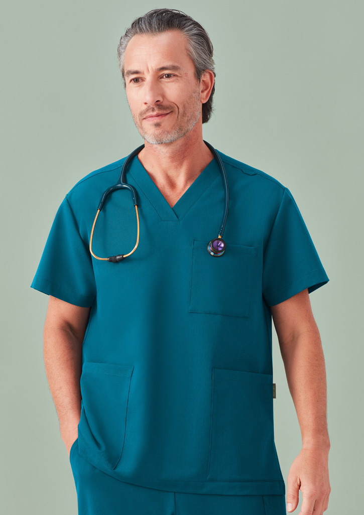 Unisex Pulse V-Neck Scrub Top - Image 24