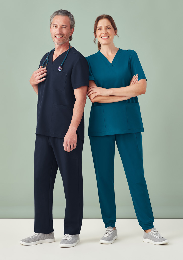 Unisex Pulse V-Neck Scrub Top - Image 9