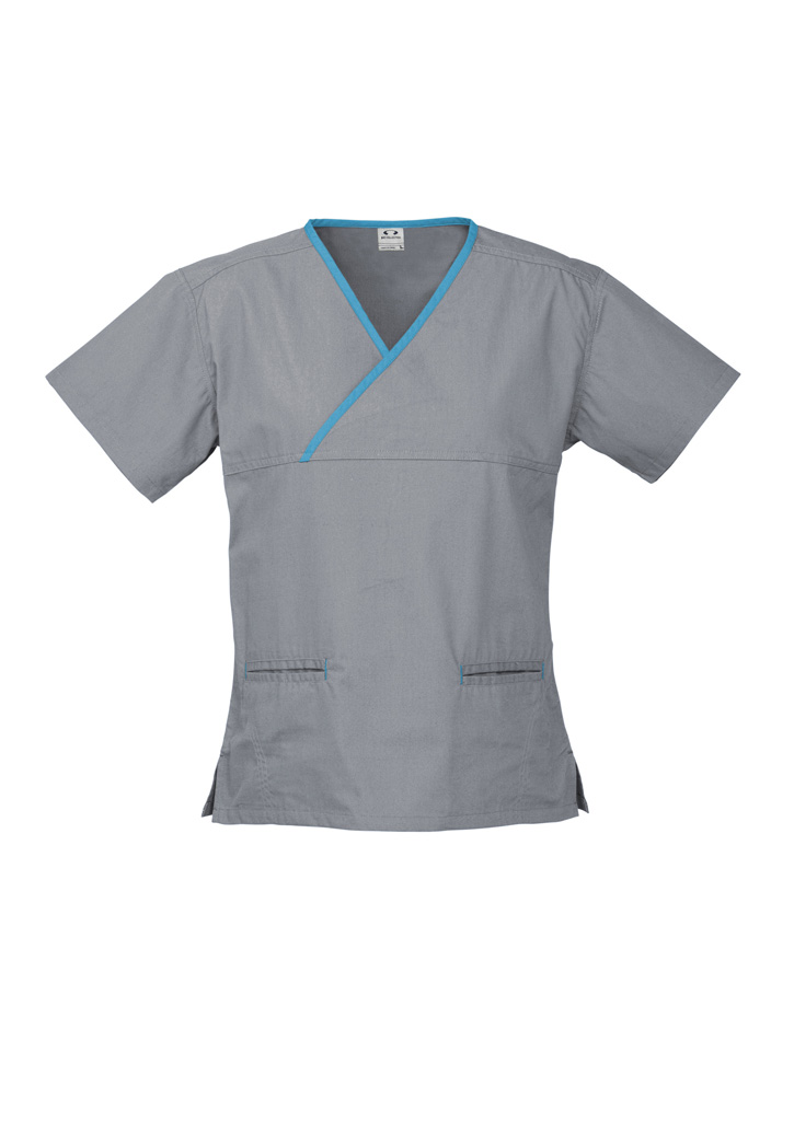 Classic Womens Contrast Crossover Scrub Top - Image 9