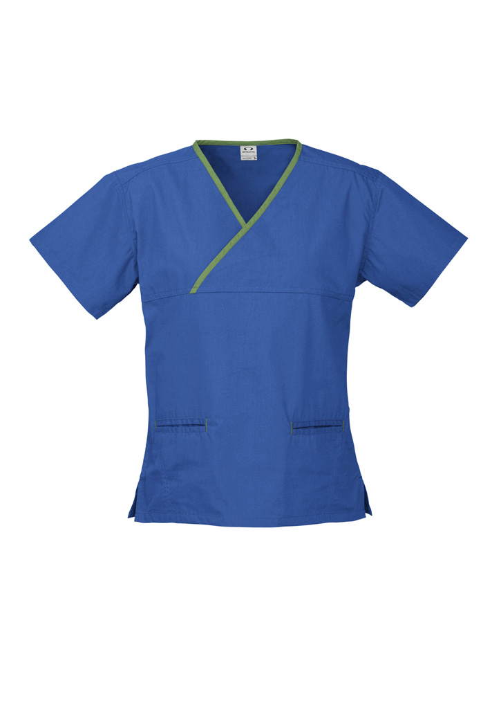 Classic Womens Contrast Crossover Scrub Top - Image 6