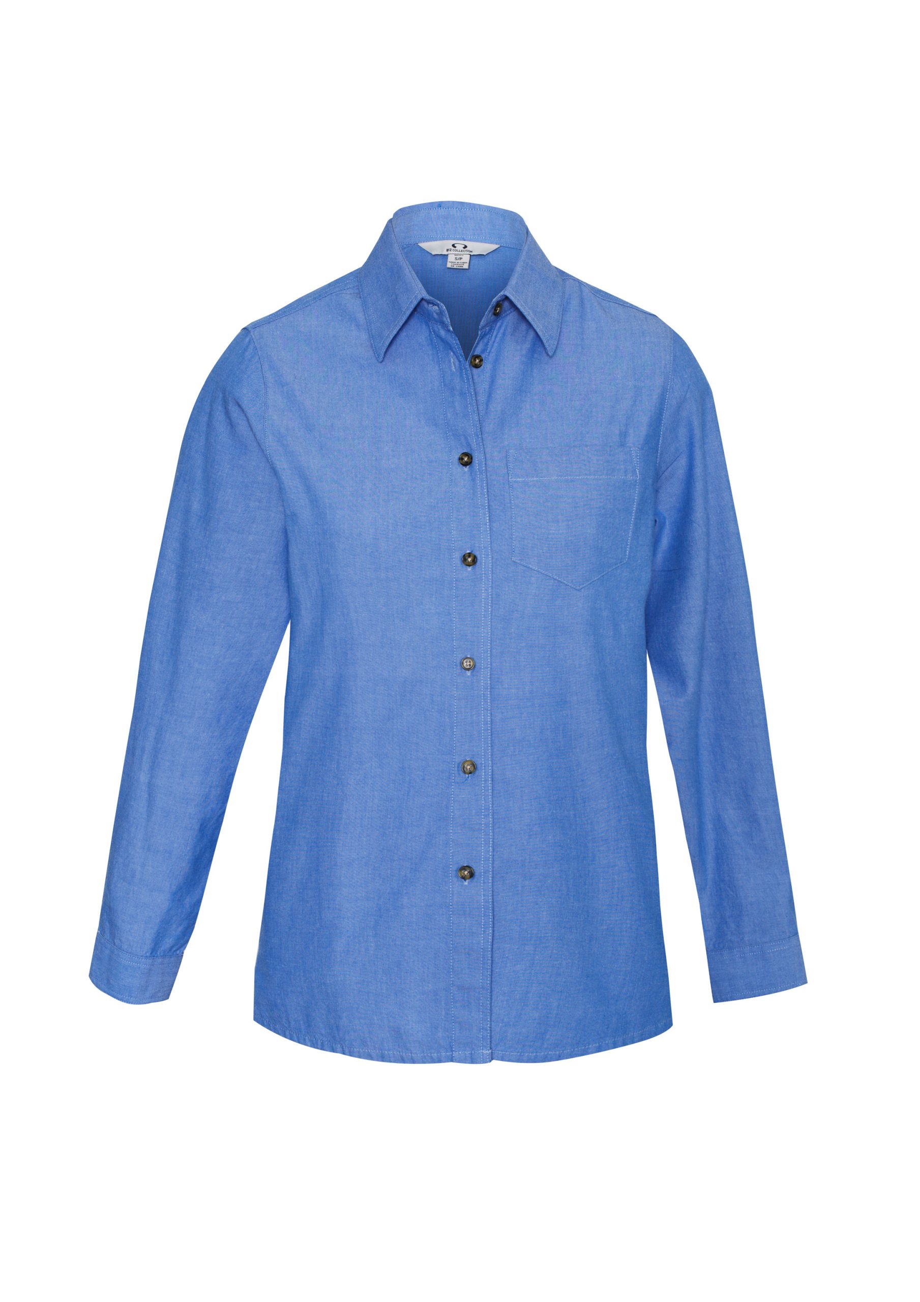 Womens Chambray Long Sleeve Shirt - Image 3