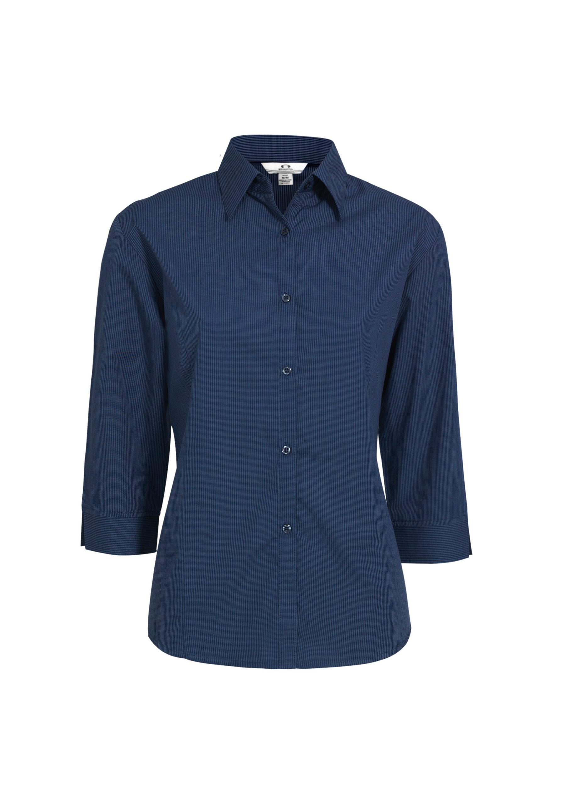 Womens Micro Check 3/4 Sleeve Shirt - Image 2