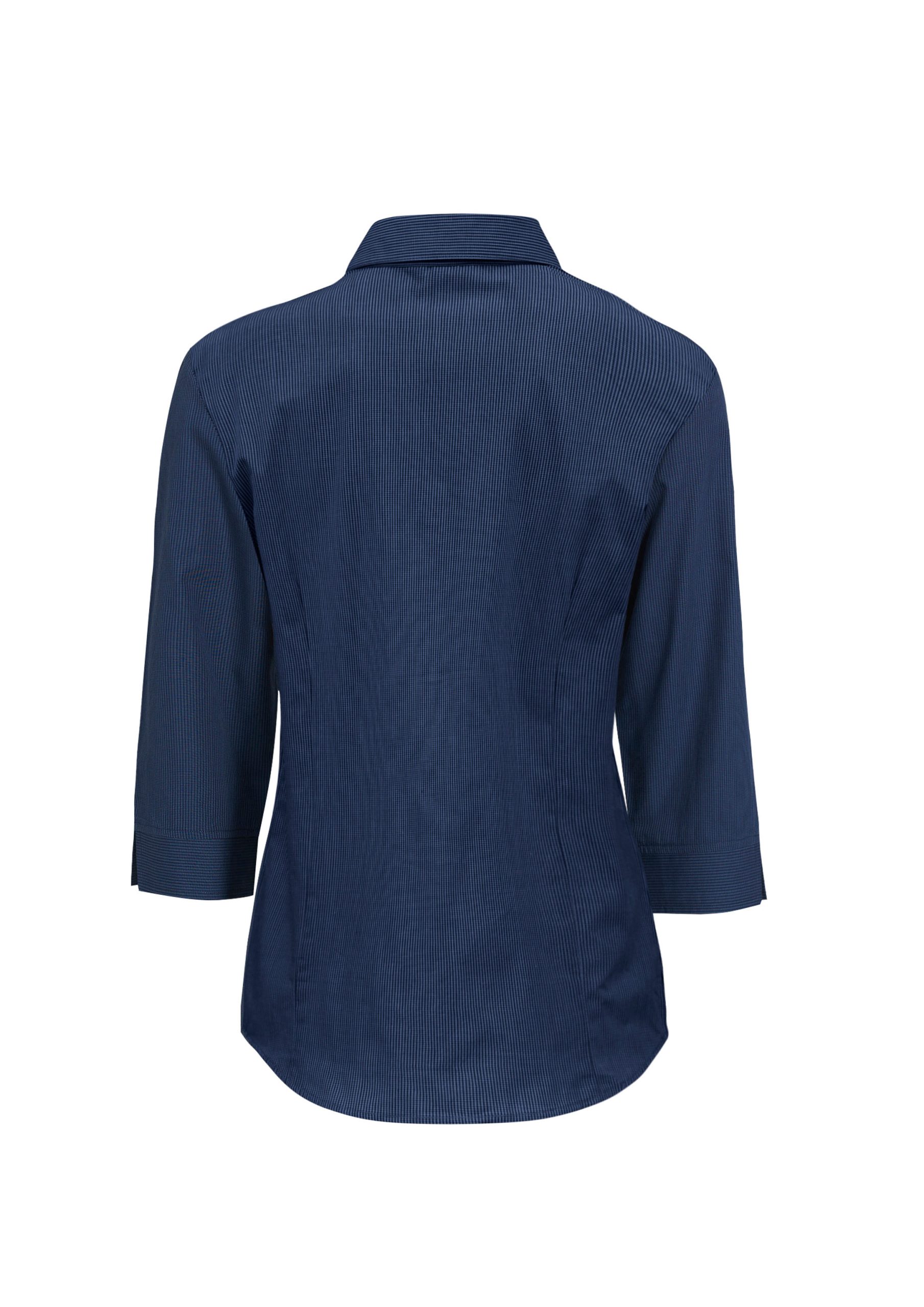 Womens Micro Check 3/4 Sleeve Shirt - Image 3
