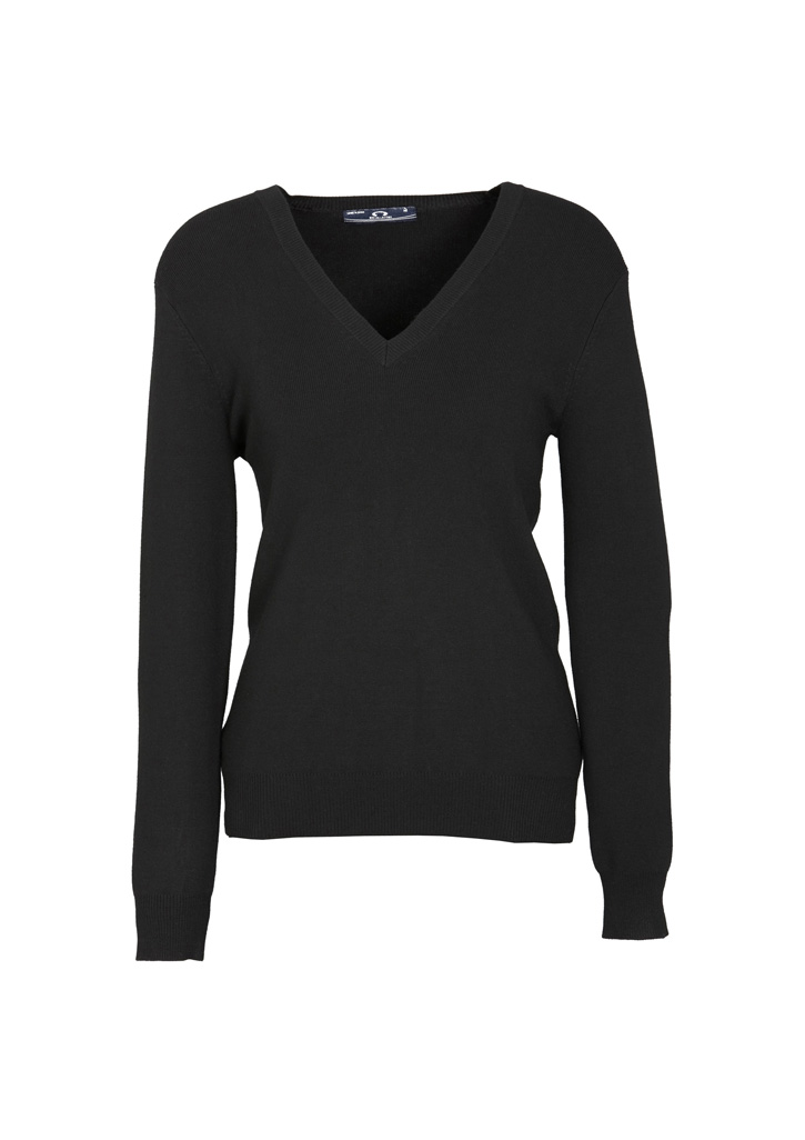 Womens V-Neck Knit Pullover - Image 8