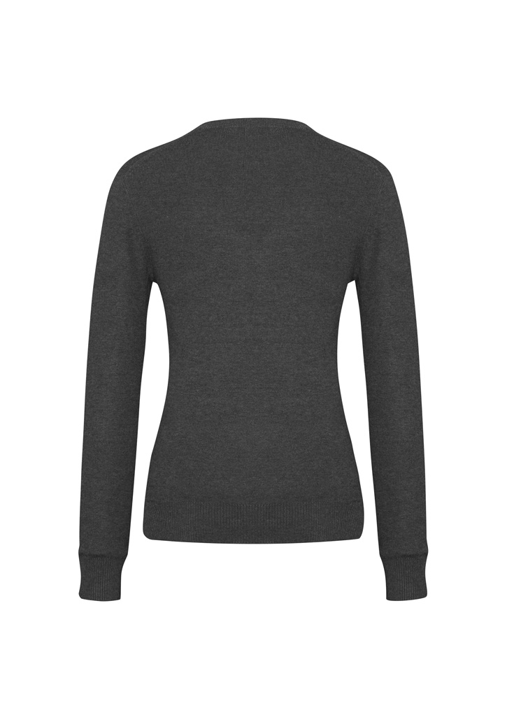 Womens V-Neck Knit Pullover - Image 3