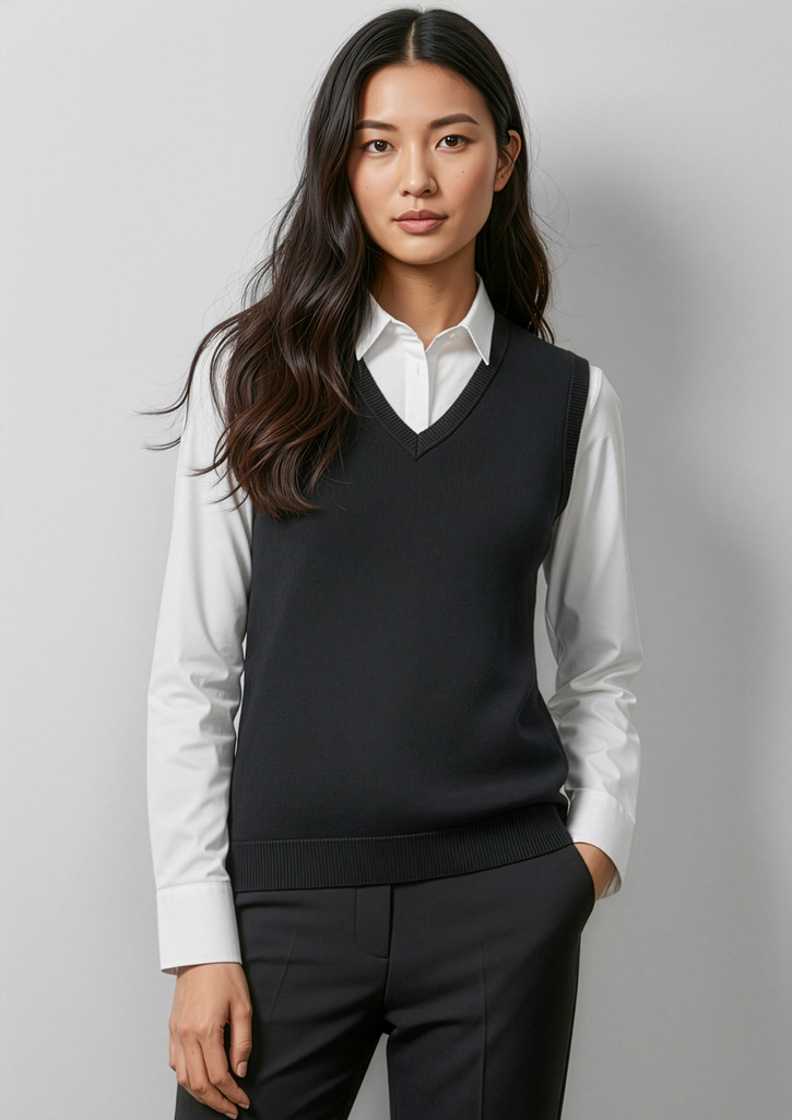 Womens V-Neck Knit Vest - Image 6