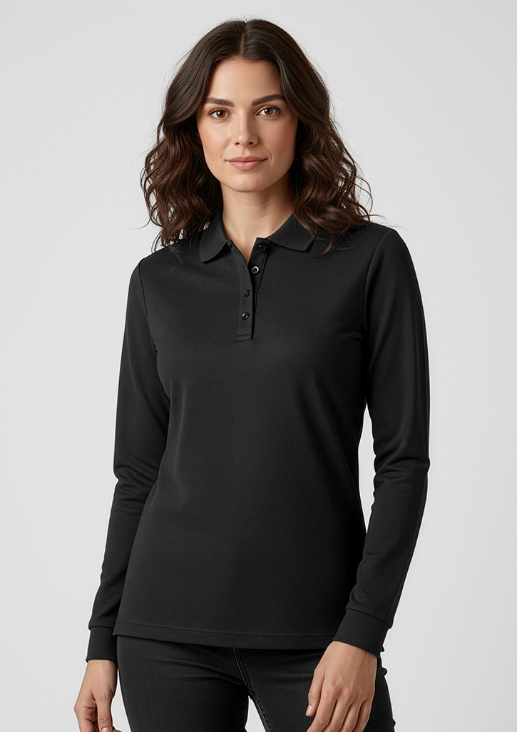 Womens Action Long Sleeve Polo - Image 5