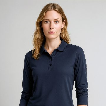 Womens Action Long Sleeve Polo