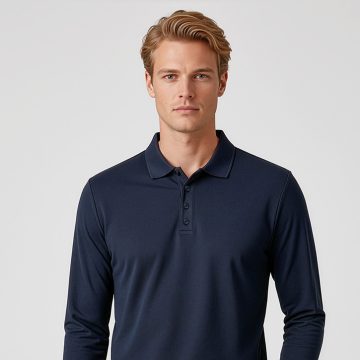 Mens Action Long Sleeve Polo