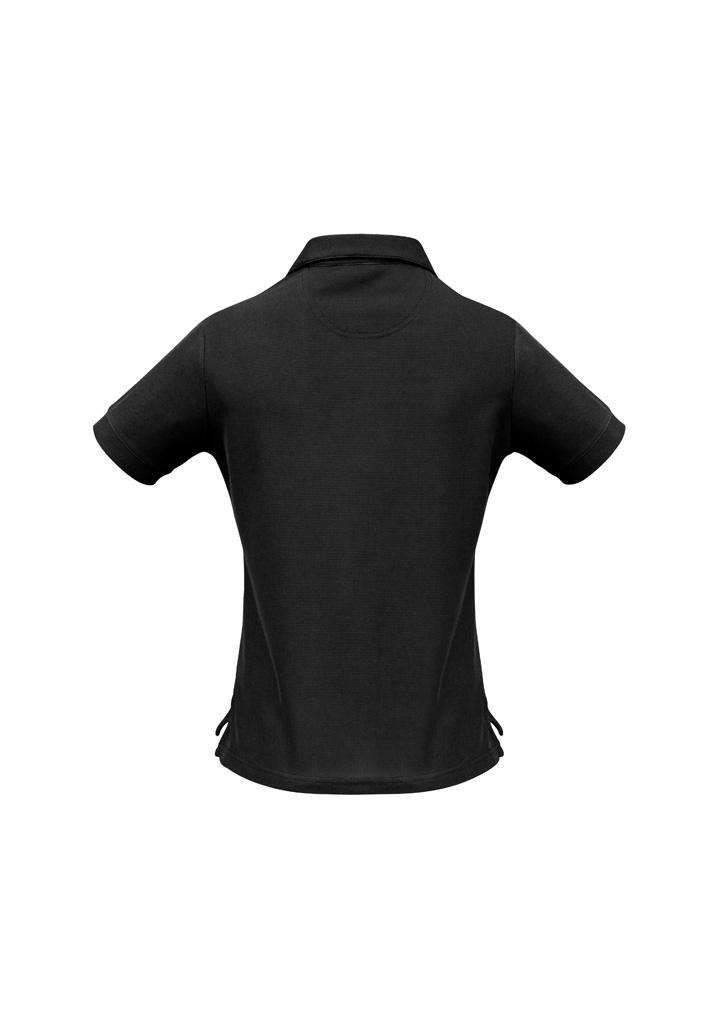 Womens Micro Waffle Short Sleeve Polo - Image 3