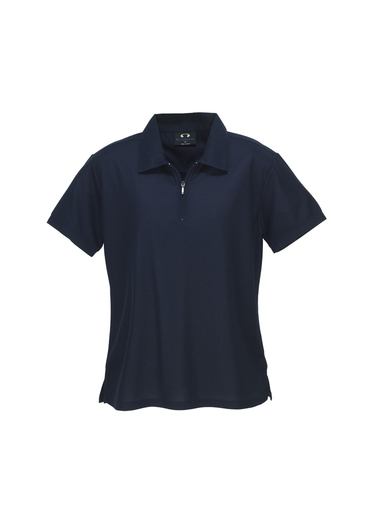 Womens Micro Waffle Short Sleeve Polo - Image 4