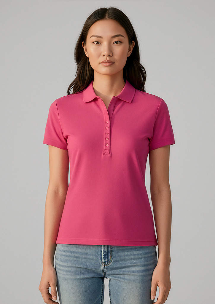 Womens Crew Short Sleeve Polo - Image 5