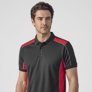 Unisex Grid Short Sleeve Polo