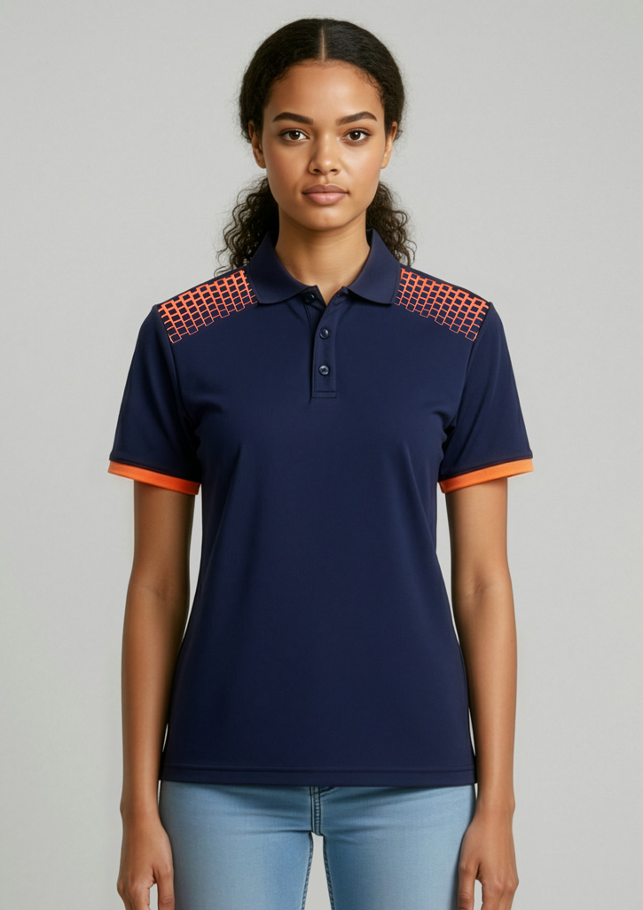 Womens Galaxy Short Sleeve Polo - Image 10