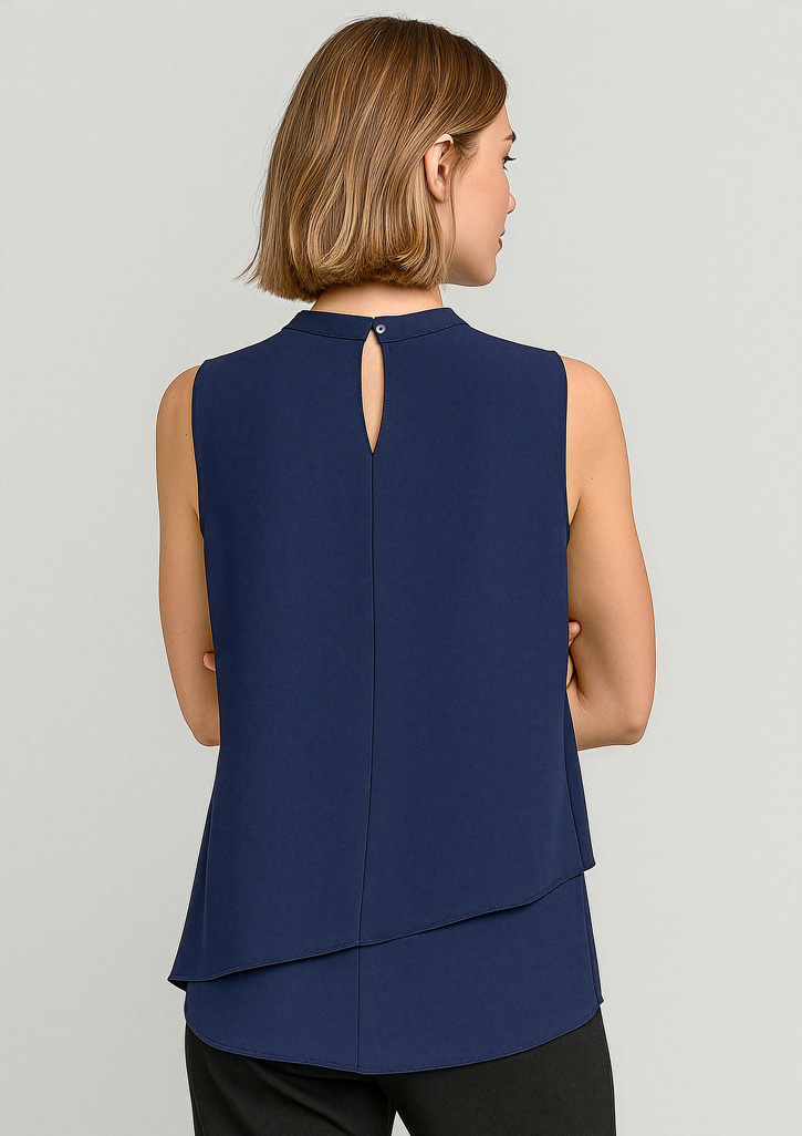 Womens Seville Sleeveless Layered Blouse - Image 8